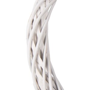 Couronne de Noël en rattan blanc Ø 30x4 cm...