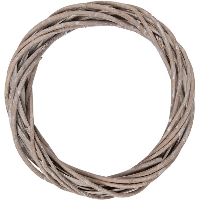 Couronne en rattan brun Clayre & Eef Ø 20x3 cm – Déco Noël