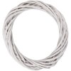Couronne de Noël en rattan naturel blanc Ø 20 cm - Clayre & Eef