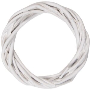 Couronne de Noël en rotin naturel blanc Ø10x2...