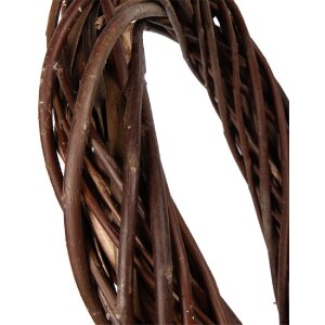 Clayre & Eef Couronne de Noël en Rattan Brun...