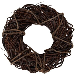 Couronne de Noël en rattan marron Ø 30x8 cm -...