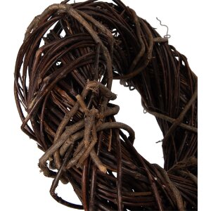 Couronne de Noël en rattan marron Ø 30x8 cm -...