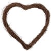 Couronne cœur en rattan brun 50x50x5 cm – Déco Noël Clayre & Eef