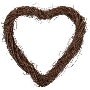 Couronne Cœur en Rattan Clayre & Eef 40x40x4 cm...