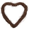 Couronne Cœur en Rattan Clayre & Eef 40x40x4 cm Brun