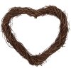 Couronne cœur en rattan marron 30x30x3 cm – Clayre & Eef