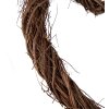 Couronne Cœur en Rattan Naturel Brun – Déco Noël 20x20x3 cm