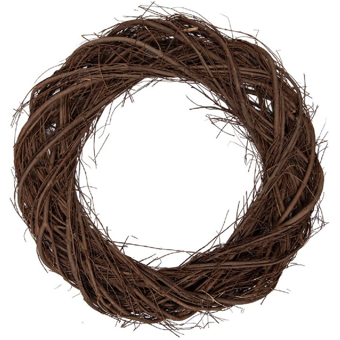 Couronne de Noël en Rattan Brun Clayre & Eef Ø 45 cm