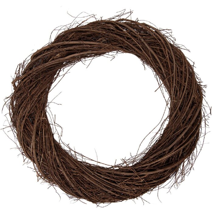 Couronne de Noël en Rattan Brun Clayre & Eef Ø 55x6 cm