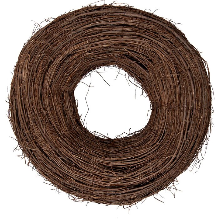 Couronne de décoration en rattan brun Ø 50 cm x 14 cm – Clayre & Eef