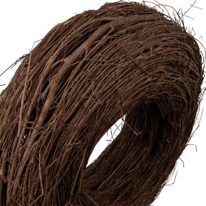 Couronne de décoration en rattan brun Ø 50 cm x 14 cm – Clayre & Eef