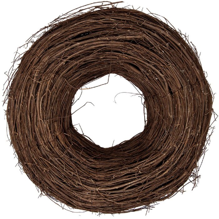 Couronne de Noël en rattan naturel Ø 40x12 cm - Clayre & Eef