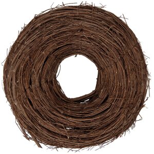 Couronne décorative en rattan naturel Brun...