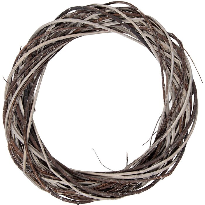 Couronne de Noël en rattan naturel Ø 40x6 cm brun-beige Clayre & Eef