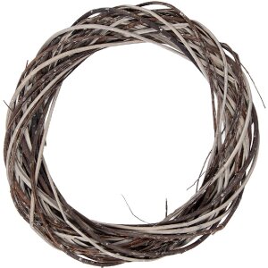 Couronne de Noël en rattan naturel Ø 40x6 cm brun-beige Clayre & Eef