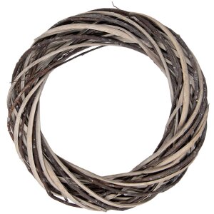 Couronne en Rattan Brun-Beige Ø 30 cm – Déco Noël Minimaliste