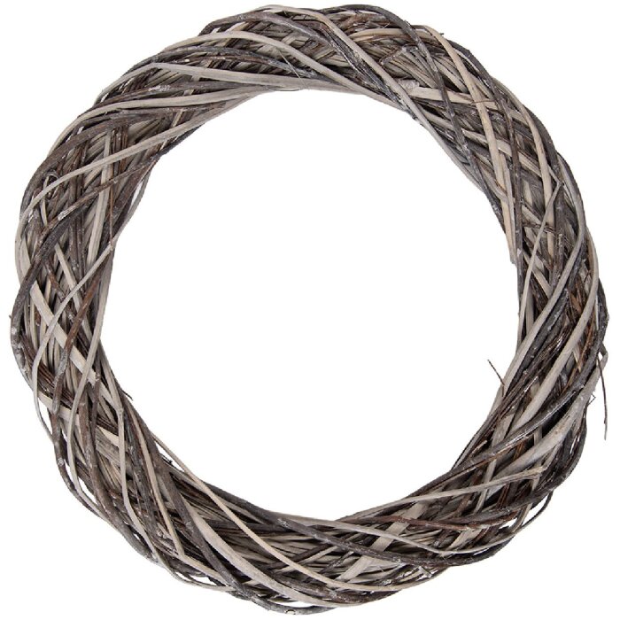 Couronne de Noël en rattan brun-beige Ø 50 cm – Clayre & Eef