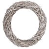 Cadre décoratif de Noël en rattan blanc Ø 50x9 cm – Clayre & Eef