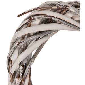 Couronne Déco Rattan Blanc Ø10x2 cm – Clayre & Eef