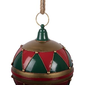 Boule de Noël Clayre & Eef Ø 31x36 cm rouge-vert