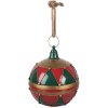 Boule de Noël Clayre & Eef Ø 31x36 cm rouge-vert