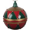 Boule de Noël Clayre & Eef Ø 31x36 cm rouge-vert