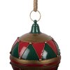 Boule de Noël Clayre & Eef Ø 31x36 cm rouge-vert