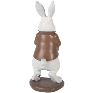 Décoration Lapin Clayre & Eef 7x7x16 cm Blanc-Brun
