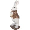 Décoration Lapin Clayre & Eef 7x7x16 cm Blanc-Brun
