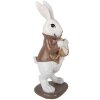 Décoration Lapin Clayre & Eef 7x7x16 cm Blanc-Brun