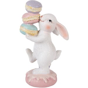 Décoration Lapin Blanc Rose 8x6x14 cm Clayre &...