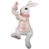 Lapin assis blanc rose Clayre & Eef 9x9x14 cm
