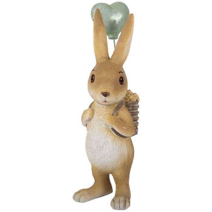 Décoration Lapin Clayre & Eef 7x5x17 cm Marron-Vert