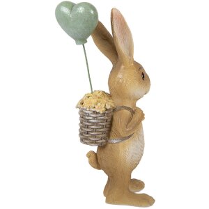 Décoration Lapin Clayre & Eef 7x5x17 cm Marron-Vert