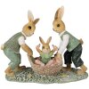 Décoration Lapin Clayre & Eef 17x7x14 cm Marron-Vert