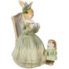 Clayre & Eef Lapin Décoration Brun-VERT 14x10x18 cm