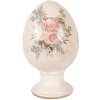 Œuf décoratif sur pied Clayre & Eef beige-rose Ø15x24 cm