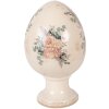 Décoration œuf sur pied beige rose Clayre & Eef Ø17x28cm