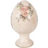 Décoration œuf sur pied beige rose Clayre & Eef Ø17x28cm