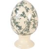 Œuf décoratif sur pied jaune-vert Ø15x24 cm – Clayre & Eef