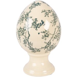 Oeuf sur Pied en Céramique Jaune-Vermillon...