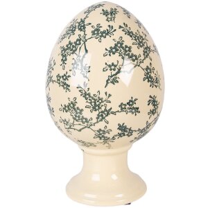 Décoration Oeuf sur Pied jaune-vert Ø 17x28...