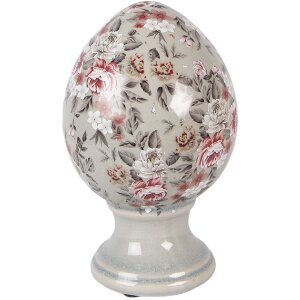 Oeuf sur Pied Clayre & Eef, gris/rosa, Ø12x19cm