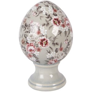 Oeuf sur Pied Clayre & Eef, gris/rosa, Ø12x19cm