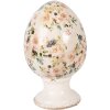 Oeuf en céramique sur pied beige-rose Ø 15x24 cm - Clayre & Eef
