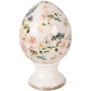 Oeuf sur Pied en Céramique Beige Rose Ø...