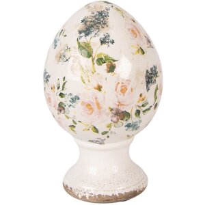 Oeuf sur Pied en Céramique Beige Rose Ø...