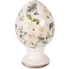 Oeuf sur Pied en Céramique Beige Rose Ø 12x19 cm - Clayre & Eef