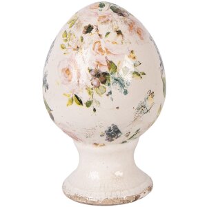 Œuf sur Pied en Céramique Beige-Rosa...